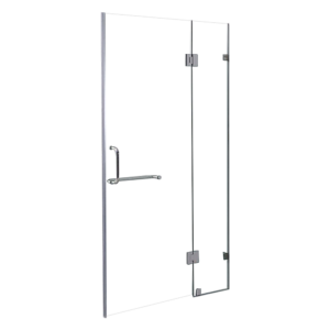 Frameless Shower Screen Tempered Glass Chrome Hardware Wall to Wall Elegant