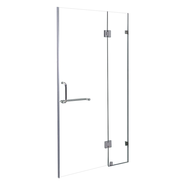 Frameless Shower Screen Tempered Glass Chrome Hardware Wall to Wall Elegant