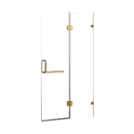 Frameless Shower Screen Tempered Glass Gold Hardware Spacious Look