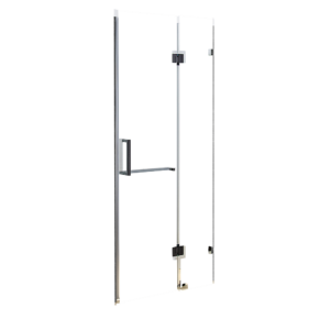 Frameless Shower Screen Wall to Wall 10mm Tempered Glass Modern Black Hardware