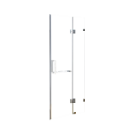 Wall to Wall Frameless Shower Screen 10mm Glass Chrome Square Handle 120x200cm