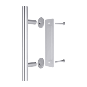 Stainless Steel Sliding Barn Door Handle 12 Wood Gate Hardware Flush Pull Rounded