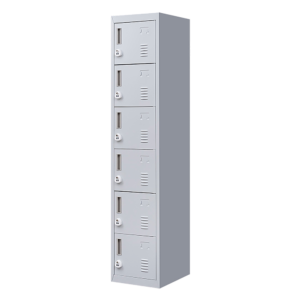 6 Door Locker for Office Gym Shed School Home Storage Durable Steel 3 Digit Lock Grey