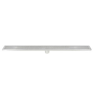 1000mm Bathroom Shower Stainless Steel Grate Drain w/Centre Outlet Floor Waste Square Pattern