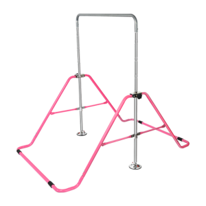 Kids Gymnastics Bars Training Horizontal Bar Pink Adjustable Height for Ages 3 7 Sturdy & Durable Steel Construction