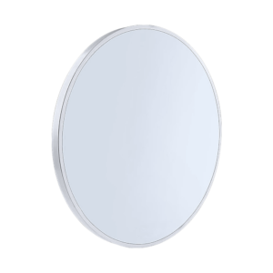 60cm Round Wall Mirror Bathroom Makeup Mirror by  Contemporary White MDF Frame 4.0mm Thickness Easy to Install 60cm White Round Mirror