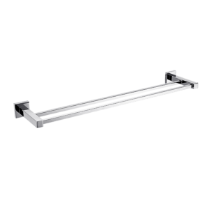 Classic Double Towel Bar Rail Bathroom Elegant Design Hardware Included 62cm