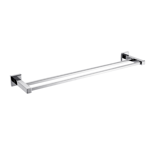 Classic Double Towel Bar Rail Bathroom Elegant Design Hardware Included 62cm