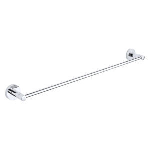 Classic Chrome Single Towel Bar Rail Bathroom Simple Elegant Affordable Hardware Included