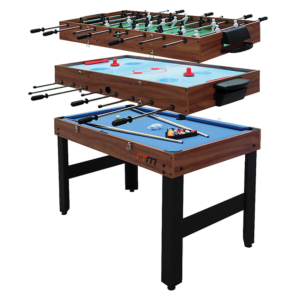 3 in 1 Convertible Games Table Foosball Hockey Pool Easy Assembly Compact & Durable Great for Family Fun MDF Multi 123x58x81cm