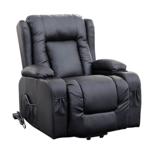 Recliner Chair Electric Massage Lift Heated Leather Lounge Sofa Black 165° Tilt