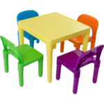 Kids Table and Chairs Play Set Toddler Child Toy Activity Furniture In Outdoor BPA Plastic