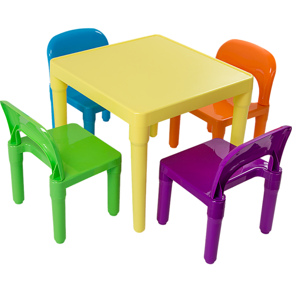 Kids Table and Chairs Play Set Toddler Child Toy Activity Furniture In Outdoor BPA Plastic