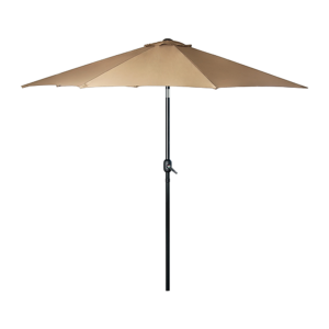 9FT Outdoor Patio Umbrella with 8 Ribs Waterproof Polyester UV Protection Cocoa