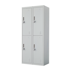 Four Door Office Gym Shed Storage Locker 4 Digit Combination Lock Grey