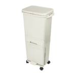 42L Rubbish Bin Waste Trash Can Pedal Recycling Kitchen Wheel 2 Compartment Randy Travis Machinery