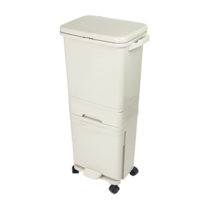 42L Rubbish Bin Waste Trash Can Pedal Recycling Kitchen Wheel 2 Compartment Randy Travis Machinery