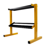 2 Tier Dumbbell Rack for Weights Storage Sturdy Steel Frame Rubber Feet 400lb Capacity