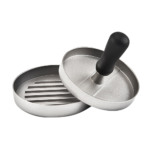 Large Round Hamburger Patty Maker Grill Press Burger Metal Mold Cooking Tools Perfectly Round Burgers Every Time Non Stick Aluminium Adaptable to Various Meat and Veggie Mixtures Crab Cakes Too!