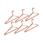 Rose Gold Metal Wire Hangers 30pc Set for Organizing Wardrobe Heavy Duty & Slim Profile