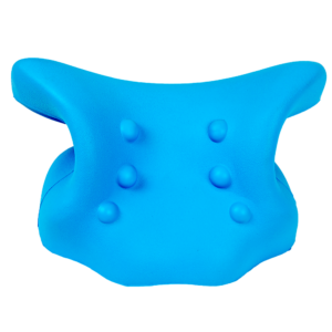 Neck Traction Pillow Rest Cloud Support Neck Stretcher Cervical Pain Relief Foam Blue 6 Massage Nodes