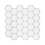 Peel and Stick Hexagon White Wall Tiles 3D Ceramic Look Self Adhesive Easy Install 10 Sheets