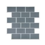 Peel and Stick Wall Tiles Dark Grey 3D Ceramic Look 10 Sheets