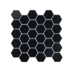 3D Hexagonal Black Tiles Peel & Stick Wall Tile Mosaic 10 Sheets High Quality Material