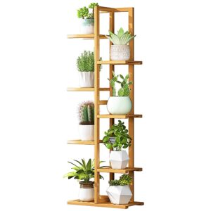 6 Tiers Bamboo Plant Stand Staged Flower Shelf Rack Outdoor Garden Eco Friendly