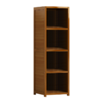 Bamboo Shelf Bookcase Adjustable Display Stand Organize & Showcase Books/Ornaments Durable & Chic Design 30x39x112cm