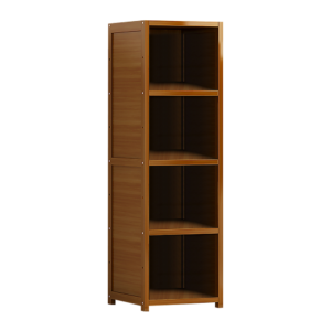 Bamboo Shelf Bookcase Adjustable Display Stand Organize & Showcase Books/Ornaments Durable & Chic Design 30x39x112cm