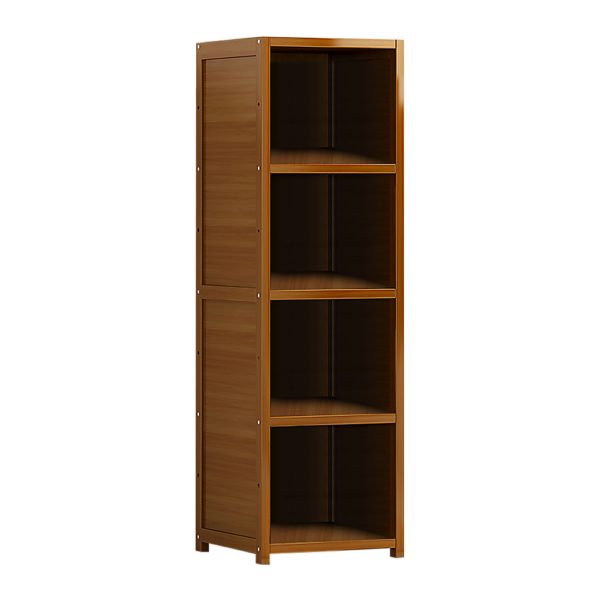 Bamboo Shelf Bookcase Adjustable Display Stand Organize & Showcase Books/Ornaments Durable & Chic Design 30x39x112cm