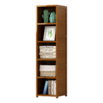 Bamboo Shelf Bookcase Display Storage Rack Stand Adjustable Shelves MDF Durable