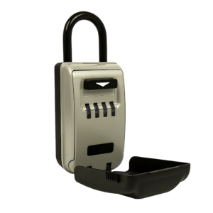 Security 4 Digit Combination Cable Lock Box Luminous Dials Portable Durable Metal Construction