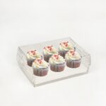 Clear Dessert Boxes Cupcake Wrapping Boxes PVC 10Pcs Hygienic & Durable for Baked Goods