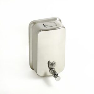 304 Stainless Steel Commercial Soap Dispenser Wall Mount 1000ml Hygienic Manual Pump Anti Disassembly Design