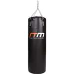 37kg Boxing Punching Bag Filled Heavy Duty Perfect for Martial Arts Boxing and Kickboxing Workouts High Quality PU Leather 115 x 38cm 4 Heavyweight Chains and Swivels Included