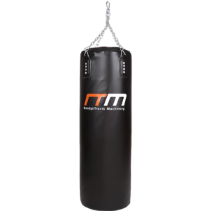 37kg Boxing Punching Bag Filled Heavy Duty Perfect for Martial Arts Boxing and Kickboxing Workouts High Quality PU Leather 115 x 38cm 4 Heavyweight Chains and Swivels Included