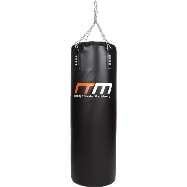 37kg Boxing Punching Bag Filled Heavy Duty Perfect for Martial Arts Boxing and Kickboxing Workouts High Quality PU Leather 115 x 38cm 4 Heavyweight Chains and Swivels Included