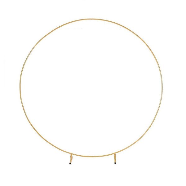 Randy Travis Machinery Gold Wedding Hoop Arch Backdrop Stand  Diameter Galvanised Iron Indoor/Outdoor Use