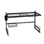 85cm Dish Drying Rack Drainer Over Sink Steel 2 Tier Organizer Randy Travis Machinery