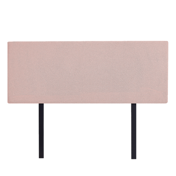 Linen Fabric Double Bed Deluxe Headboard Modern Elegance Pale Pink Customisable Height