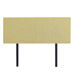 Linen Fabric Double Bed Deluxe Headboard Sulfur Yellow Modern Elegance Customisable Height Removable Cover Double Size