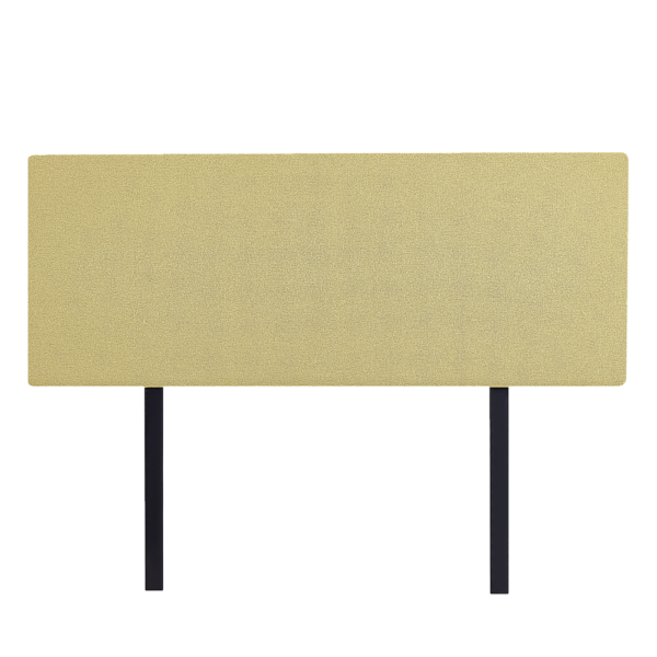 Linen Fabric Double Bed Deluxe Headboard Sulfur Yellow Modern Elegance Customisable Height Removable Cover Double Size