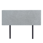 Linen Fabric Double Bed Deluxe Headboard Stone Grey. Modern Elegance Long Lasting Linen Customisable Height Removable Cover.