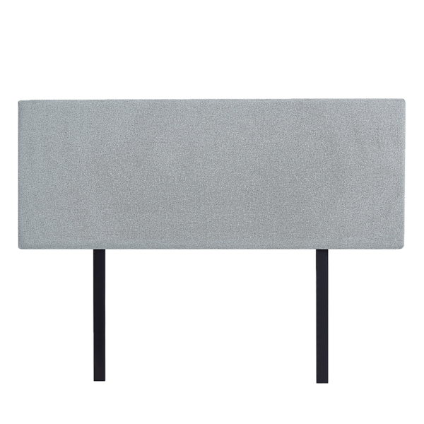 Linen Fabric Double Bed Deluxe Headboard Stone Grey. Modern Elegance Long Lasting Linen Customisable Height Removable Cover.