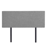 Linen Fabric Double Bed Deluxe Headboard Night Ash. Modern Elegance Long Lasting Linen Customisable Height Removable Cover.