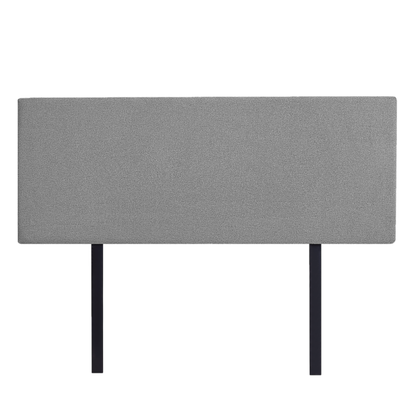 Linen Fabric Double Bed Deluxe Headboard Night Ash. Modern Elegance Long Lasting Linen Customisable Height Removable Cover.