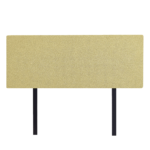 Linen Fabric Queen Bed Deluxe Headboard Modern Elegance Sulfur Yellow Customizable Height