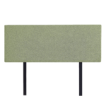 Linen Fabric Queen Bed Deluxe Headboard Olive Green. Modern Elegance Long Lasting Linen Fabric Customisable Height Removable Cover.